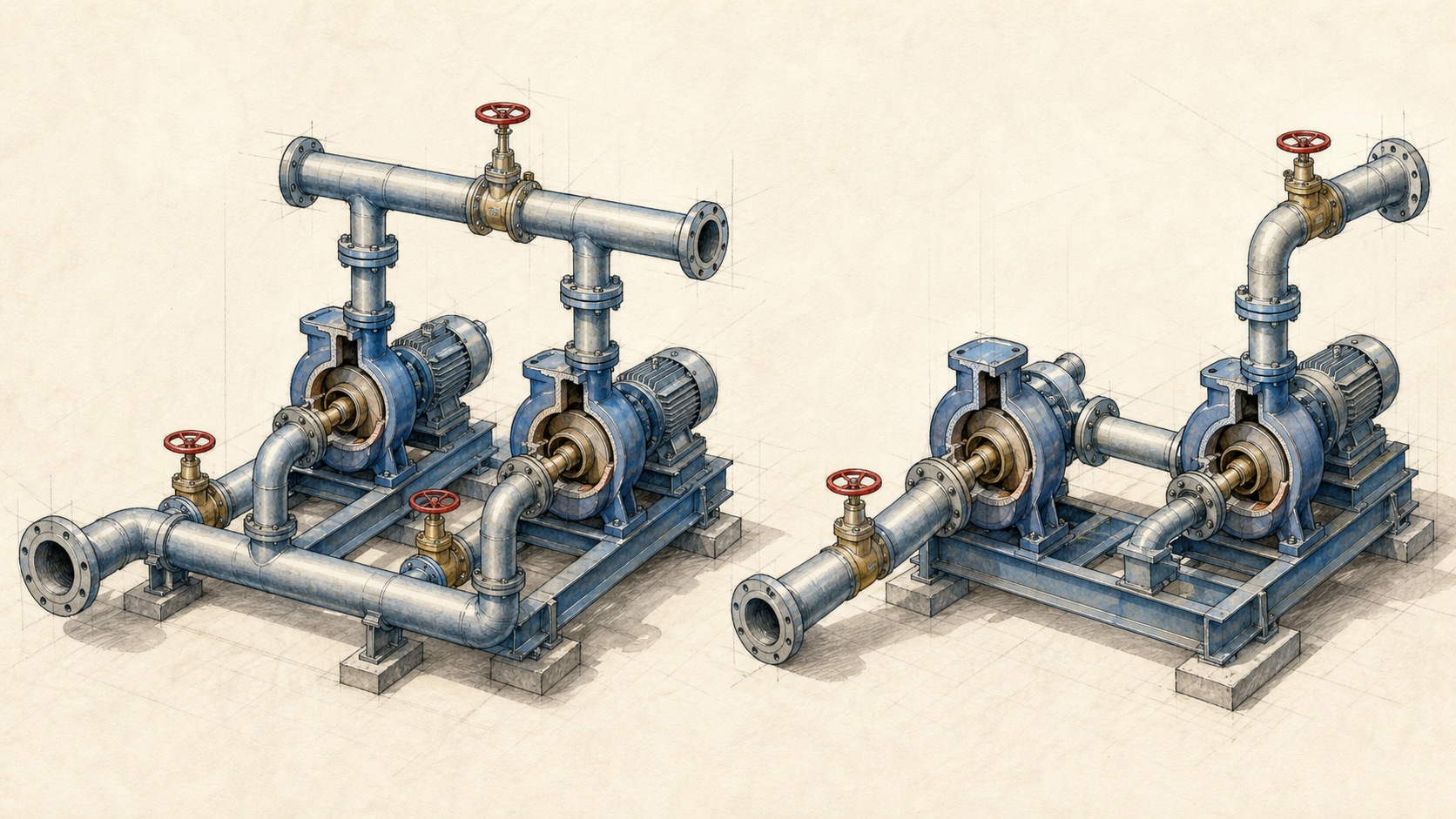 Pumps in Parallel vs Series: What Actually Changes at the Duty Point?