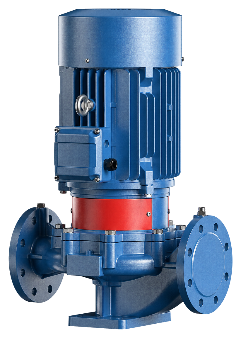 ISG inline clean water centrifugal pump side view