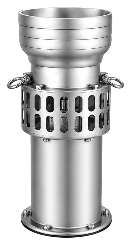 Stainless steel submersible pump side view