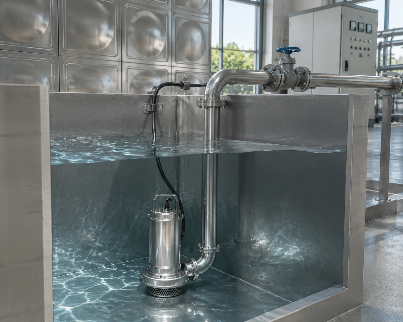 Drainage application for stainless steel submersible pump
