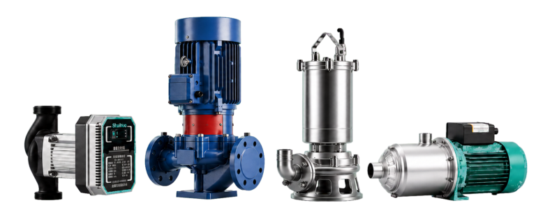 SHXINHUO industrial pump range including inline, multistage and submersible pump designs