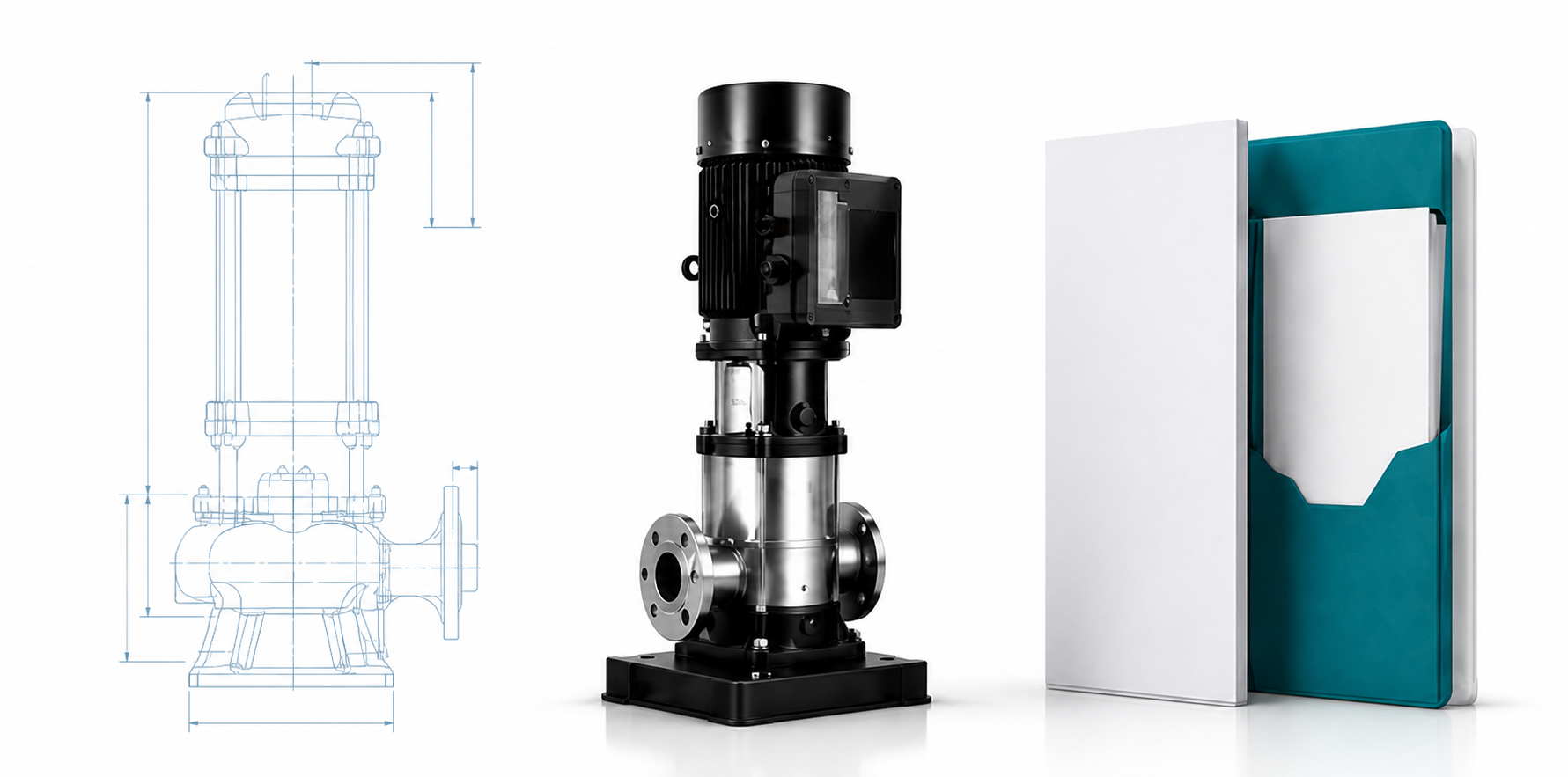 SHXINHUO OEM ODM pump customization, technical drawings and packaging
