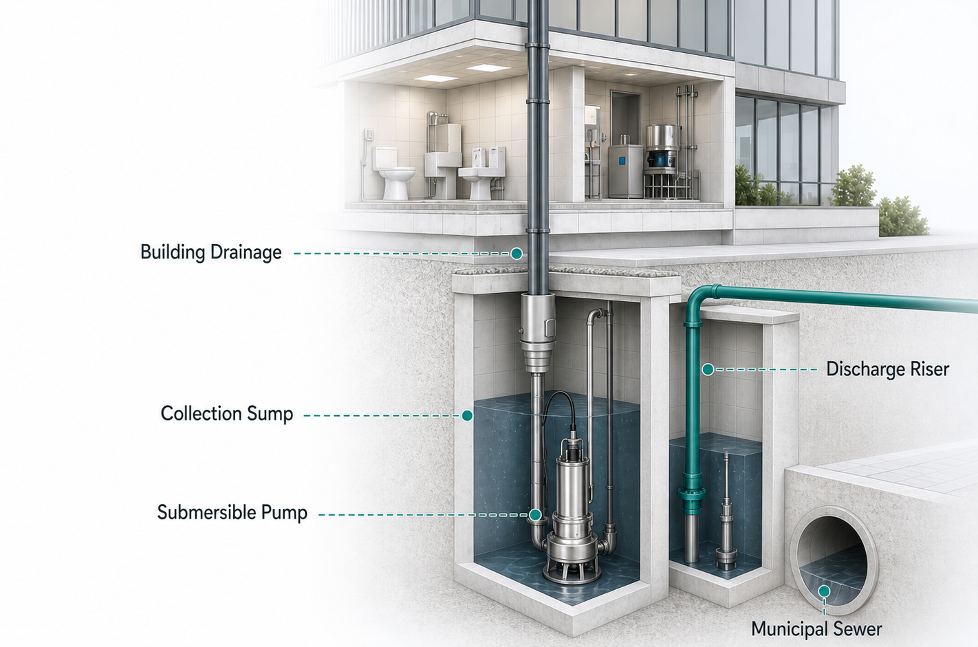 Drainage and wastewater illustration
